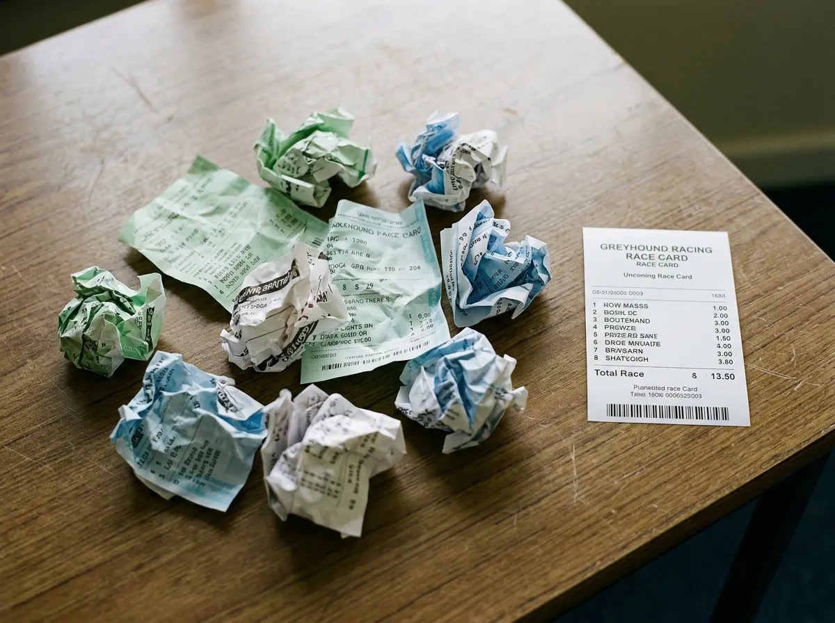 Common greyhound betting mistakes illustrated with bankroll impact