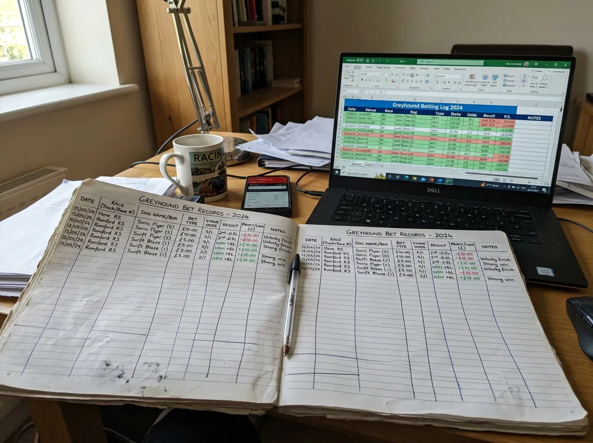 Greyhound betting record spreadsheet tracking ROI and level stakes profit