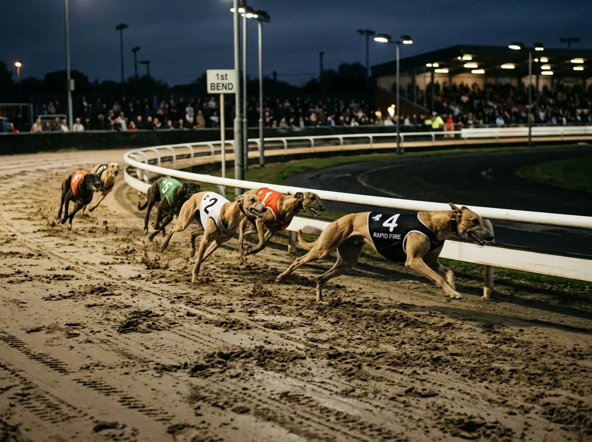 Greyhound sectional time splits showing early pace to first bend