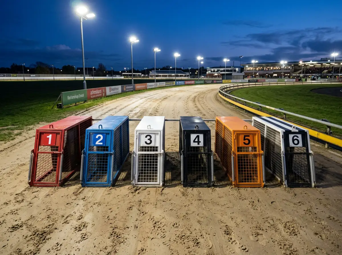 Statistical breakdown of greyhound trap win rates across UK racing tracks